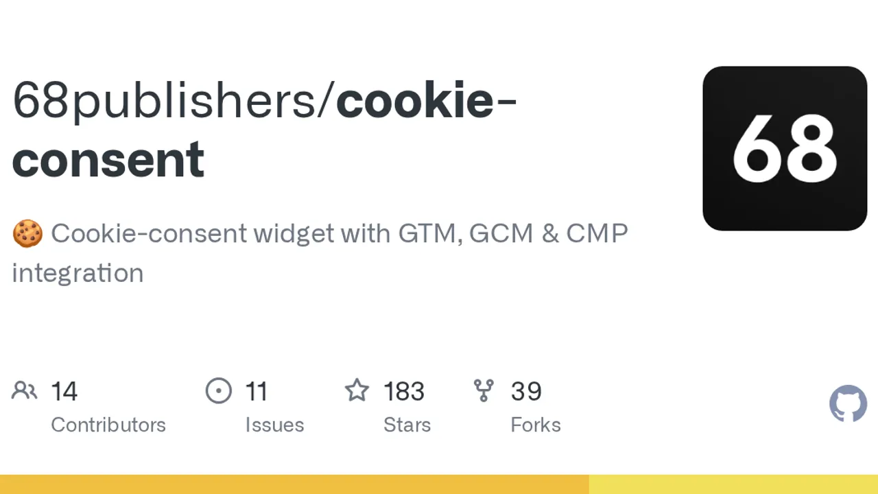 68publishers Cookie Consent screenshot