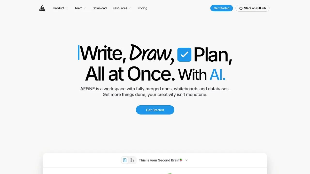 AFFiNE screenshot