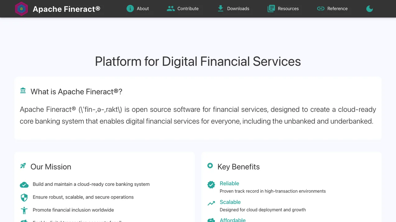 Apache Fineract screenshot