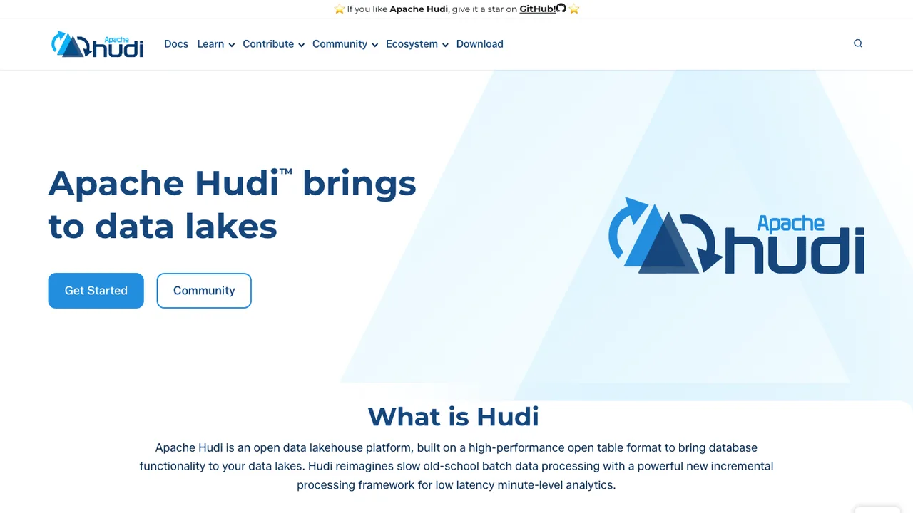 Apache Hudi screenshot