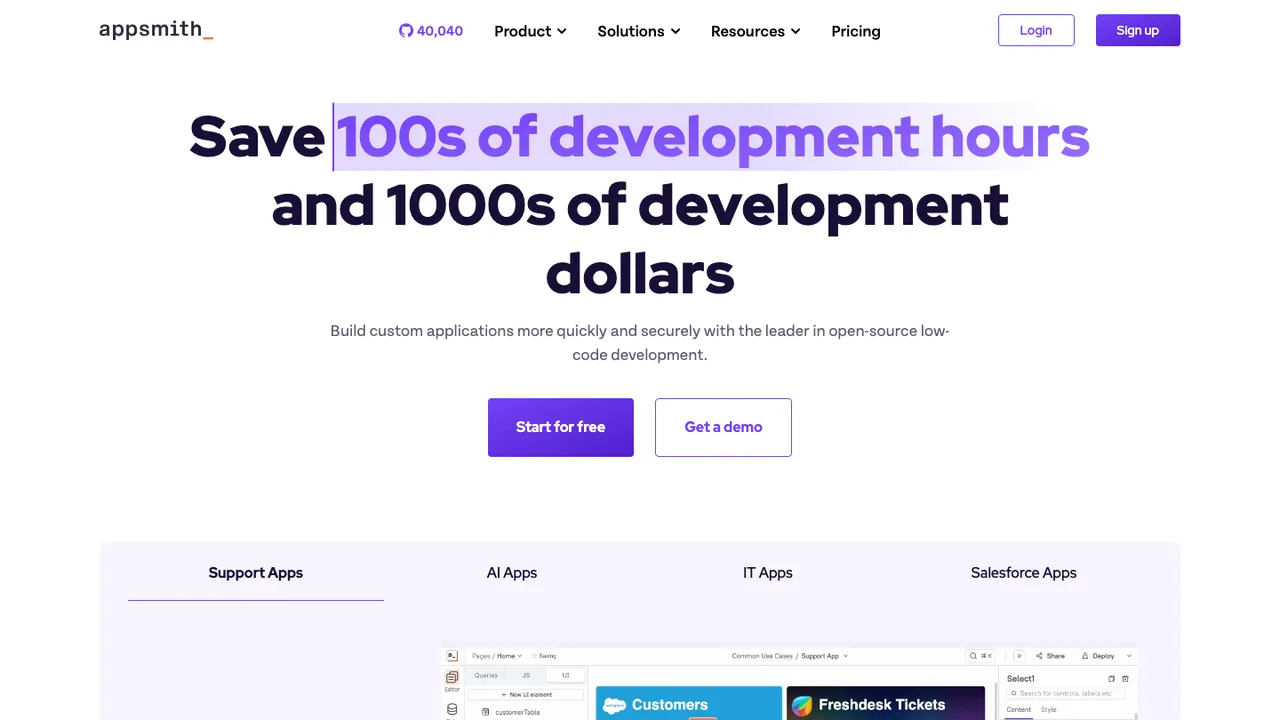 Appsmith screenshot