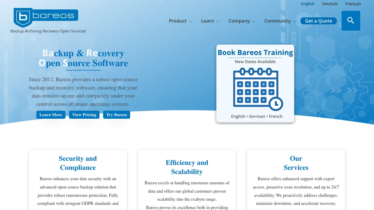 Bareos screenshot