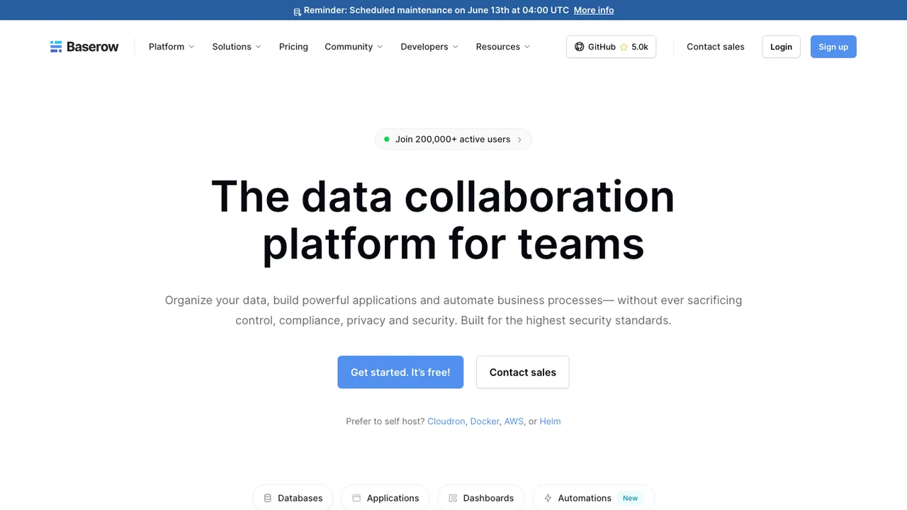Baserow screenshot