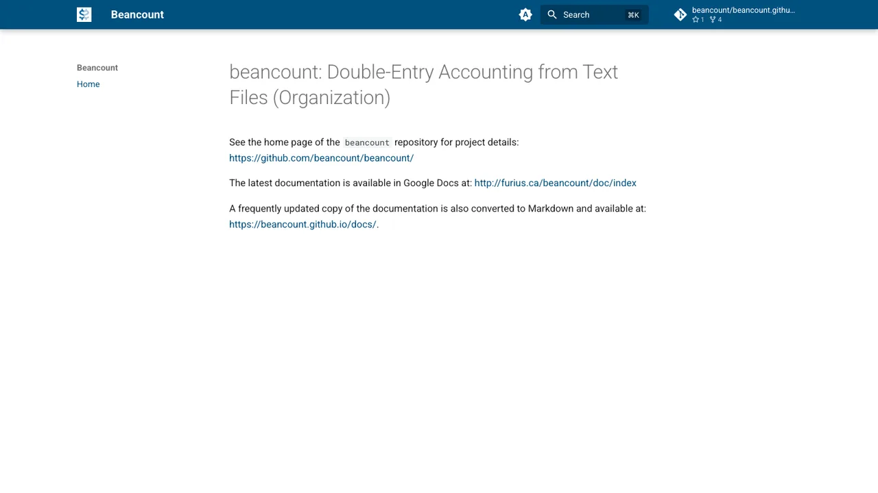 Beancount screenshot