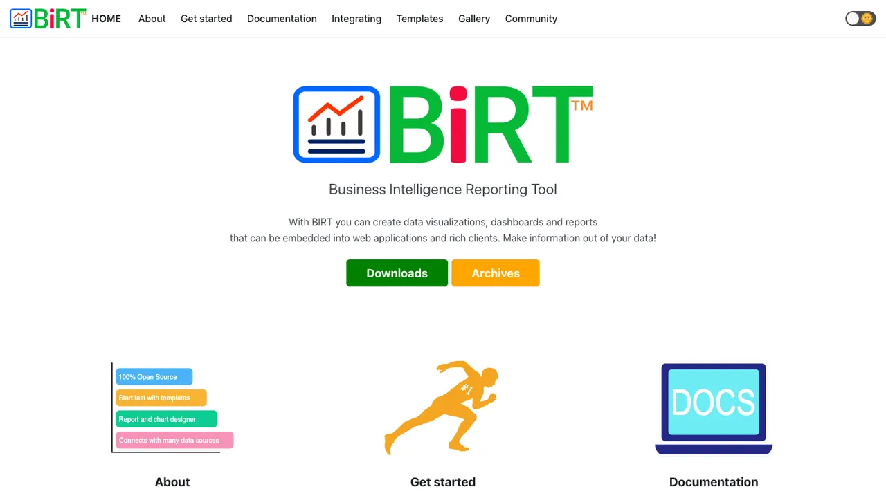 Eclipse BIRT screenshot
