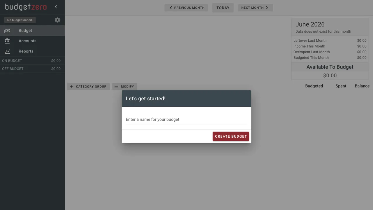 budgetzero screenshot