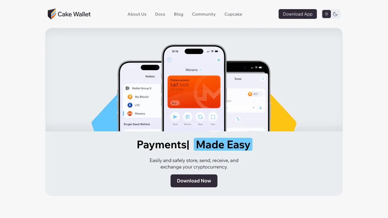 Cake Wallet screenshot