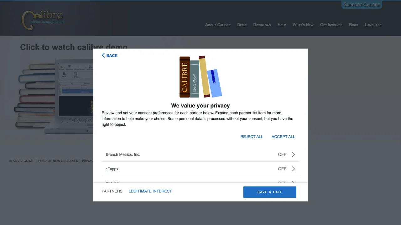 calibre screenshot