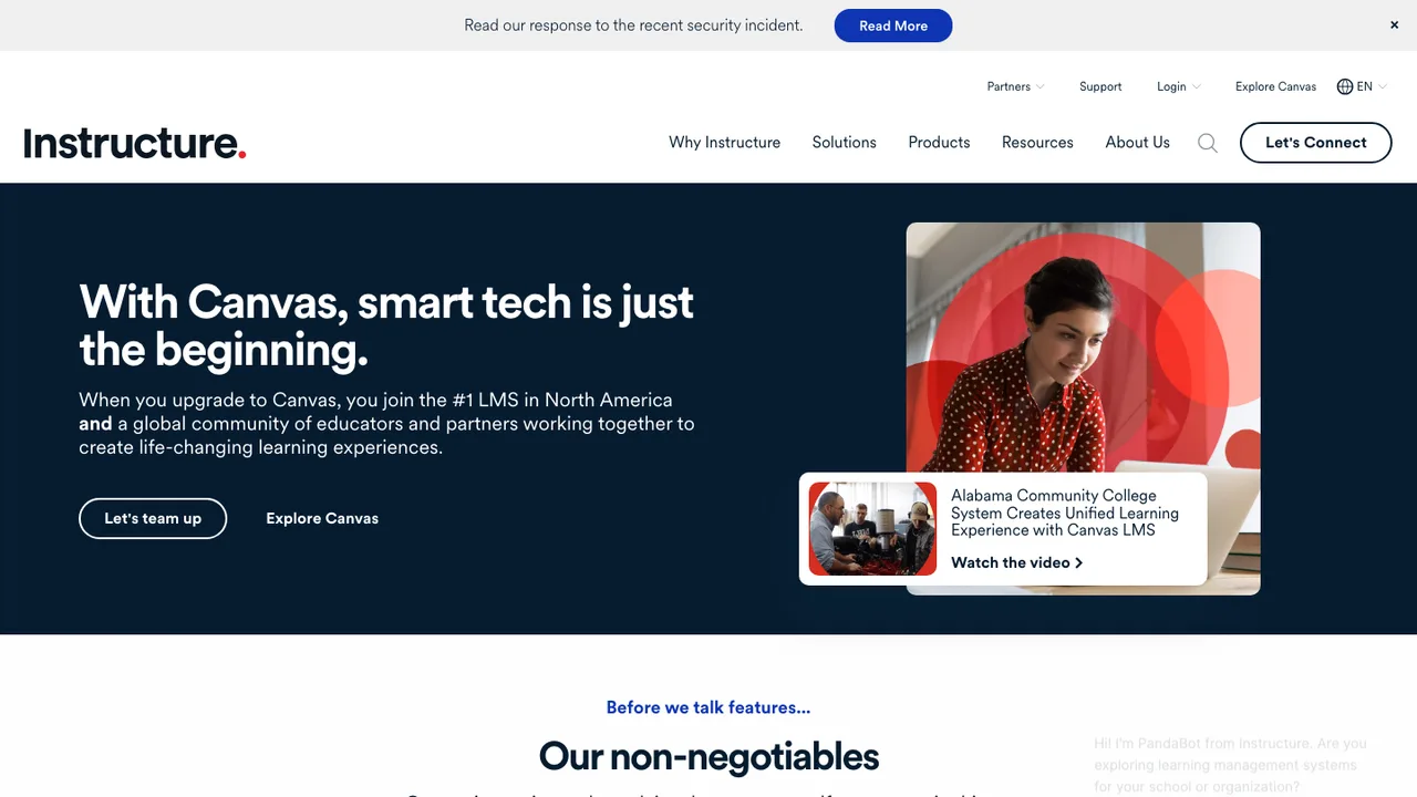 Canvas LMS screenshot