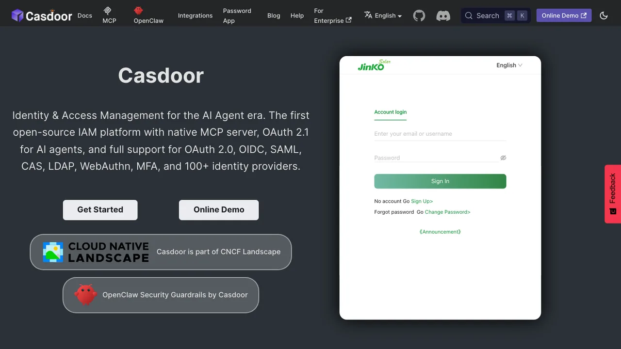 Casdoor screenshot