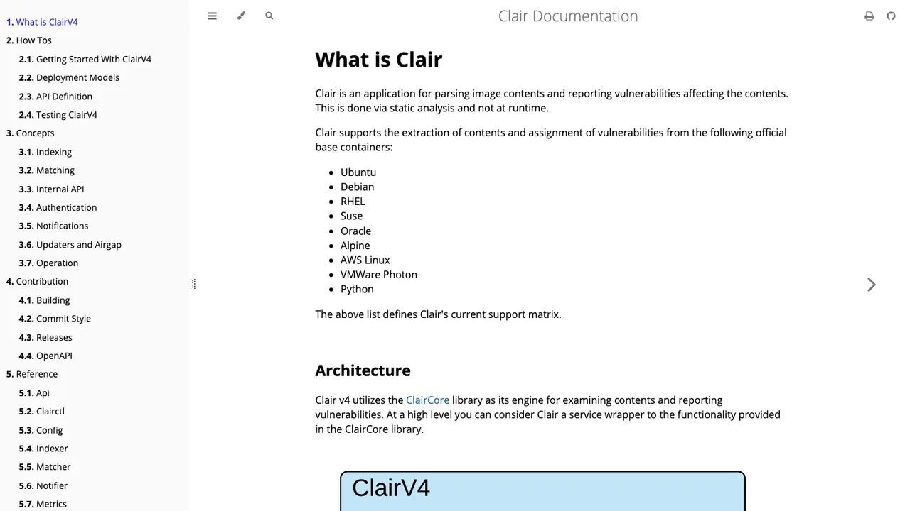 Clair screenshot