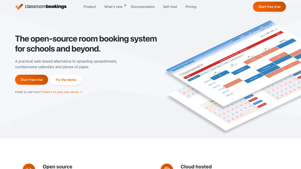 classroombookings screenshot