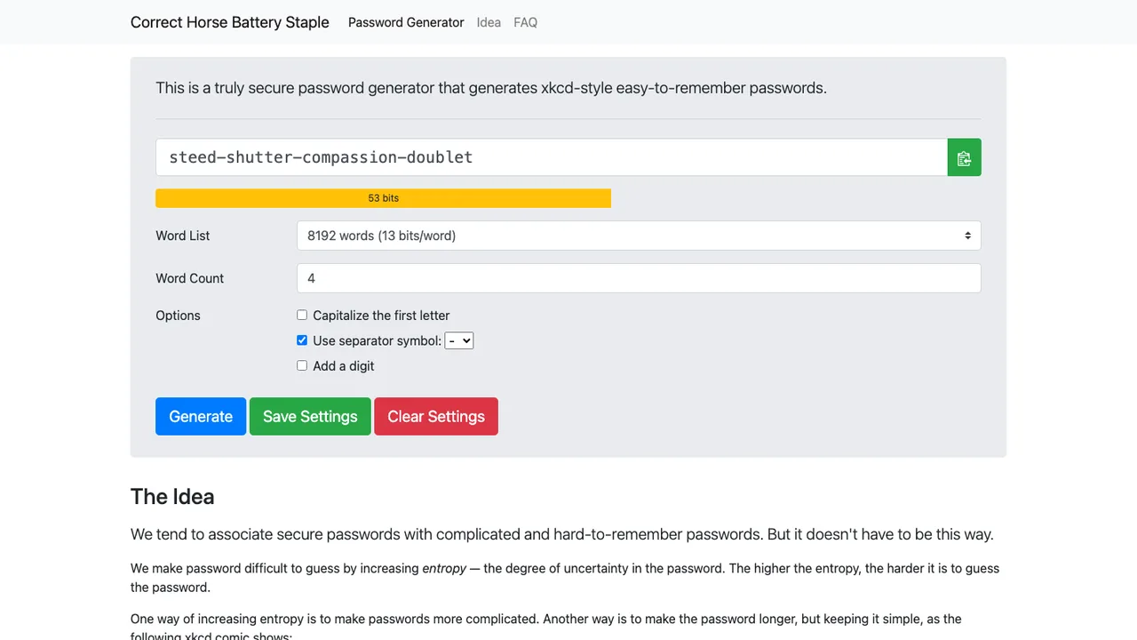 correcthorsebatterystaple screenshot