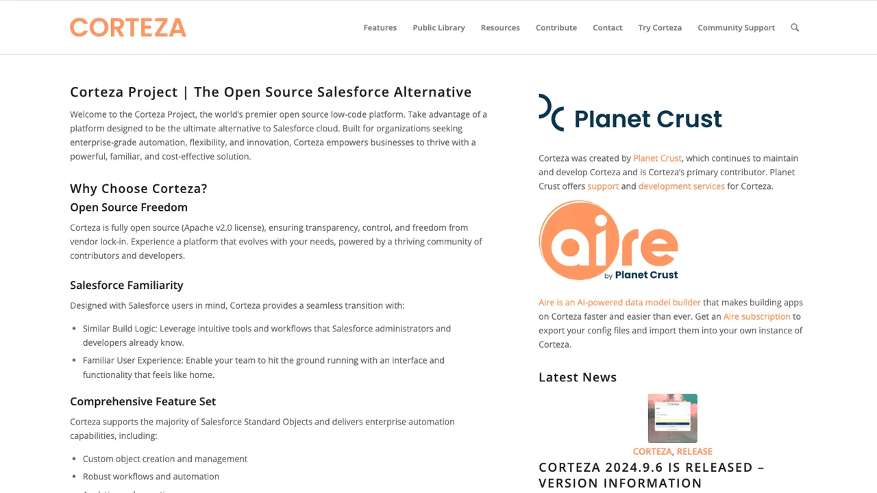 Corteza screenshot