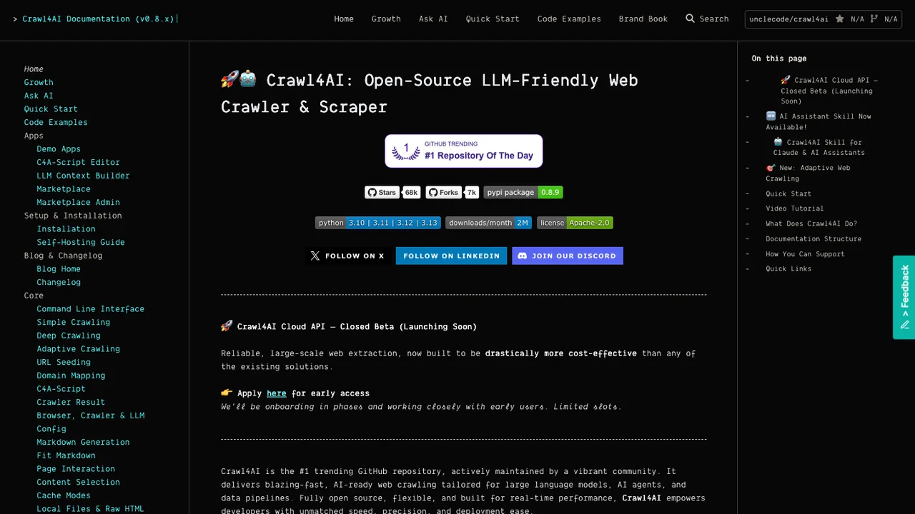 Crawl4AI screenshot