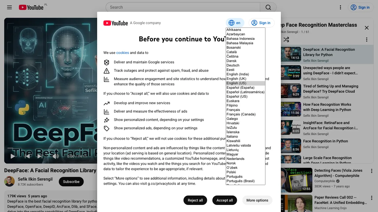 DeepFace screenshot