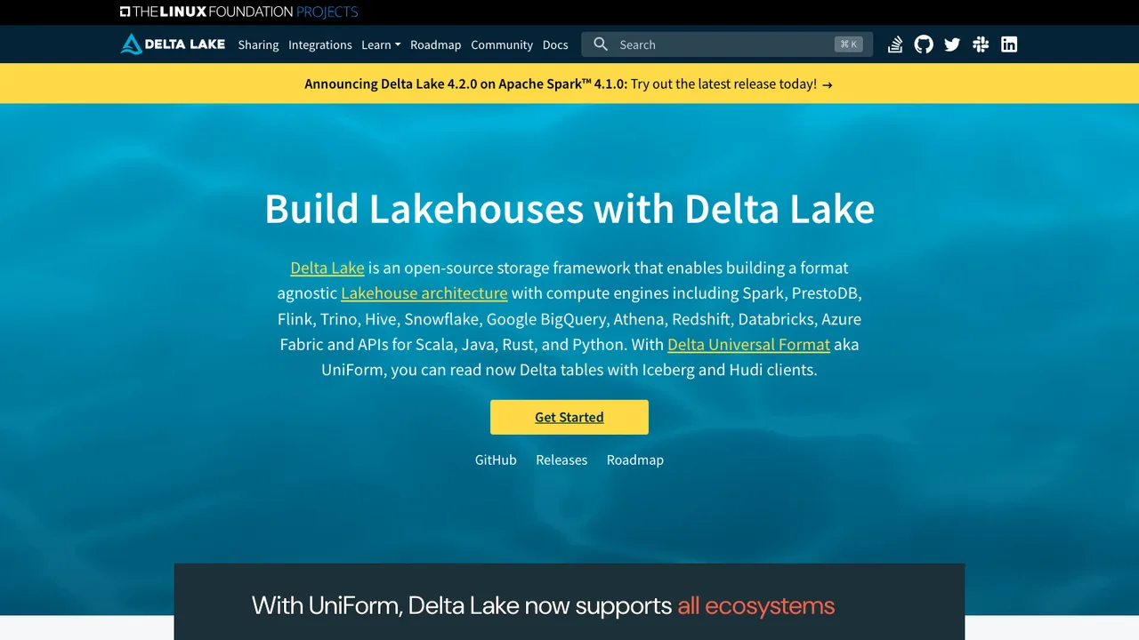 Delta Lake screenshot