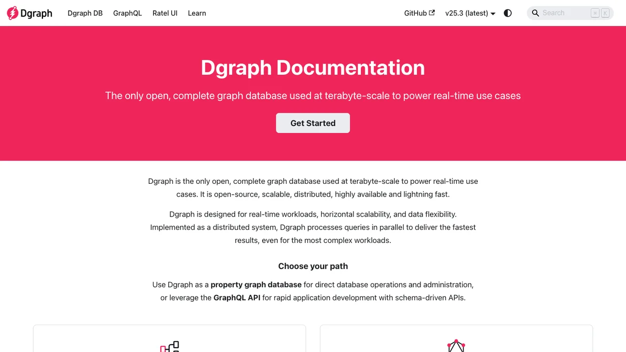 Dgraph screenshot
