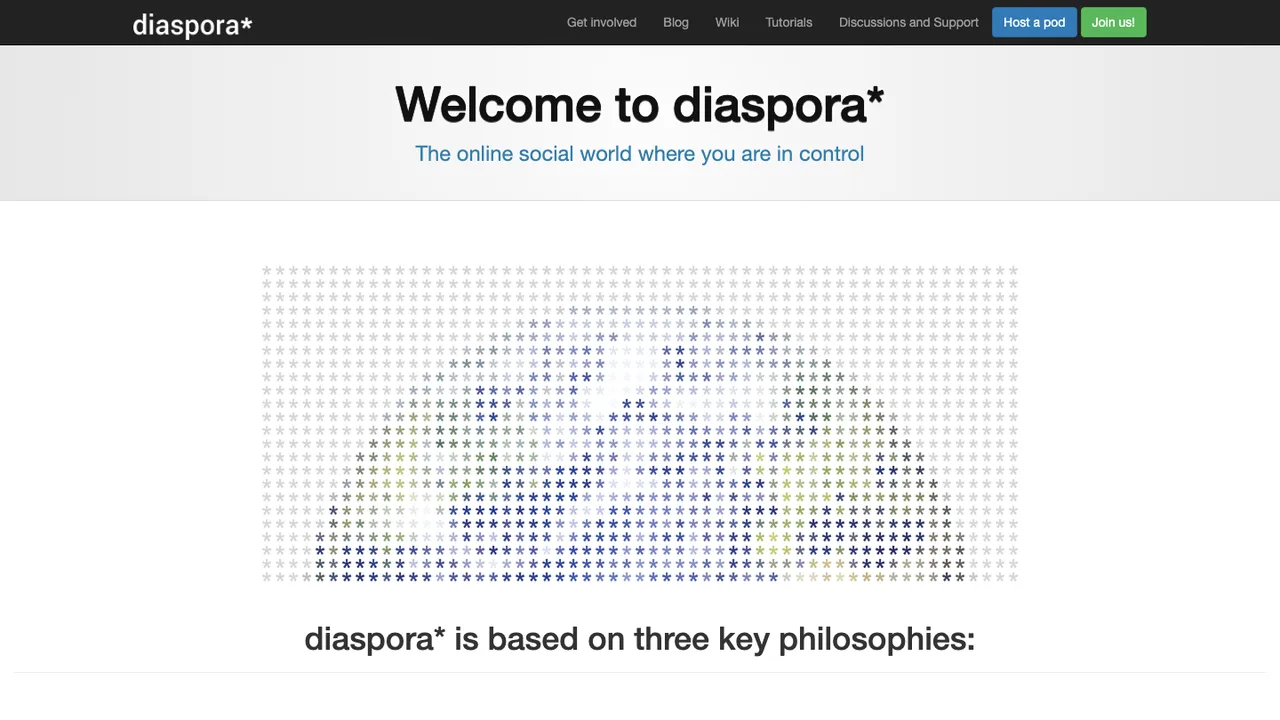 diaspora* screenshot
