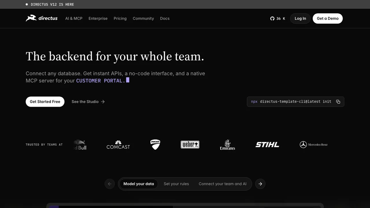 Directus screenshot