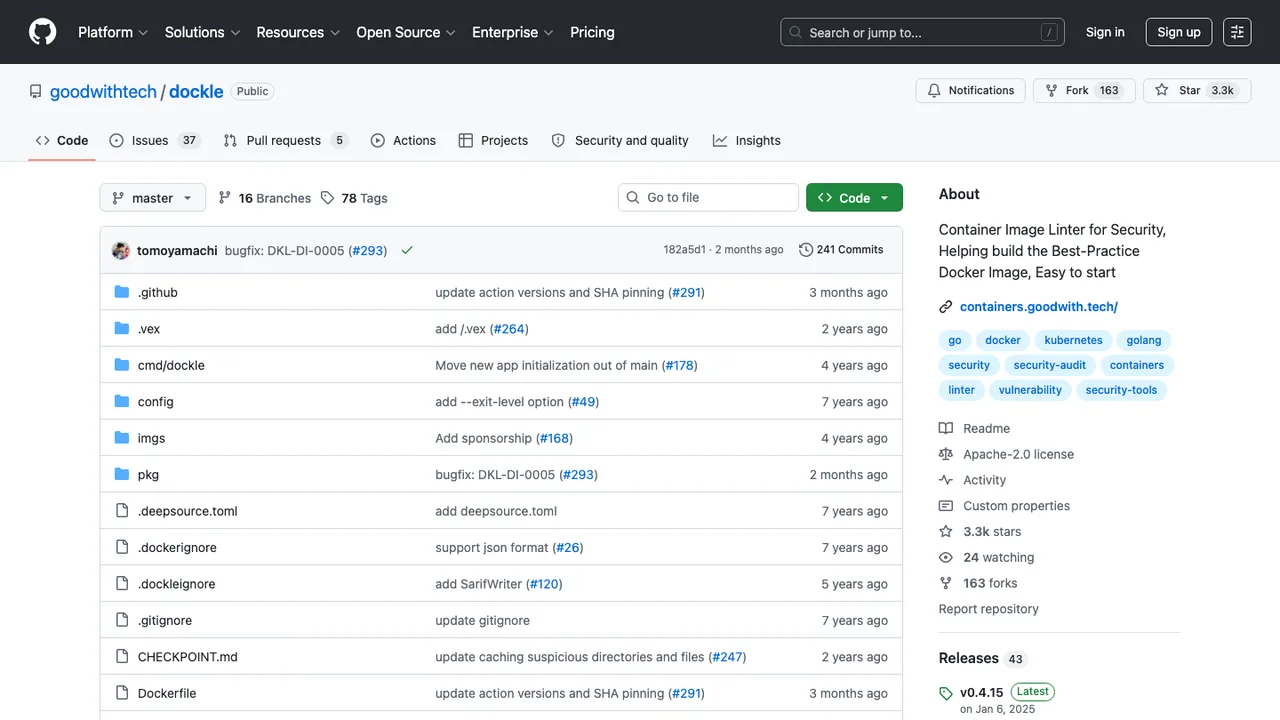 Dockle screenshot