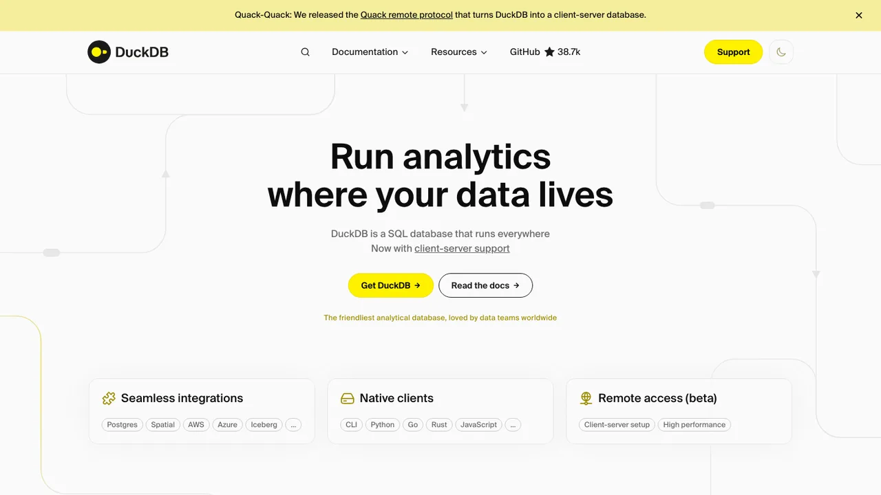 DuckDB screenshot