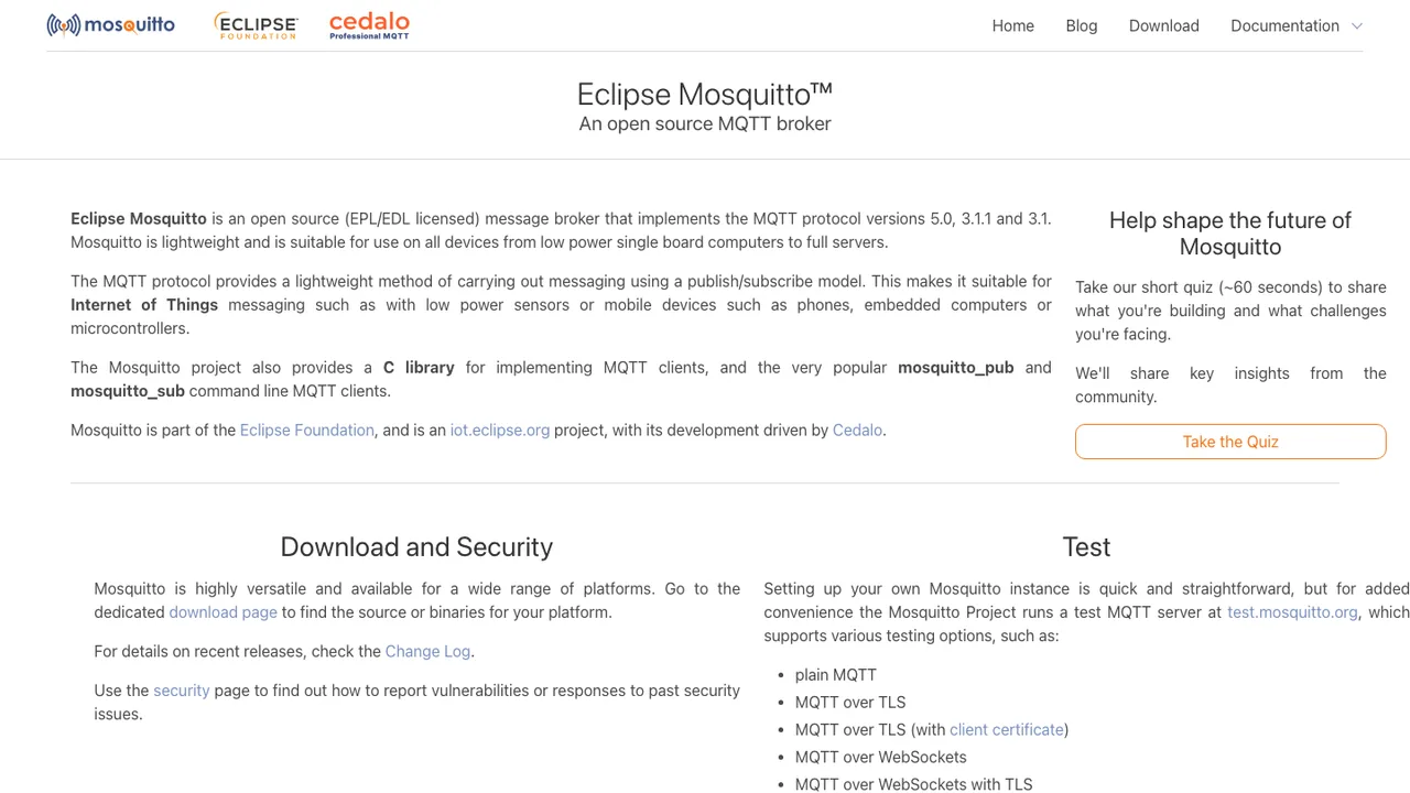 Eclipse Mosquitto screenshot