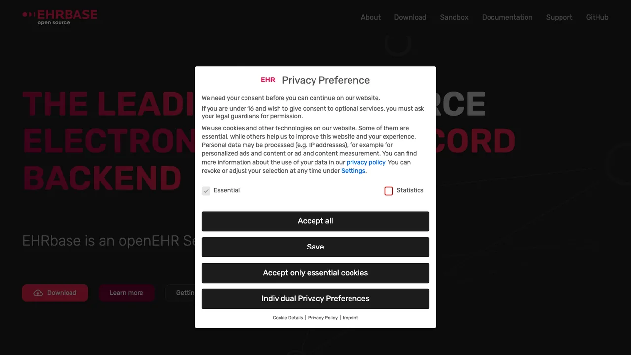 EHRbase screenshot