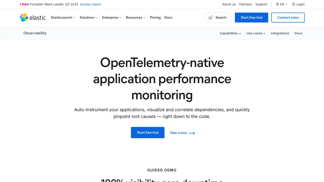 Elastic APM screenshot