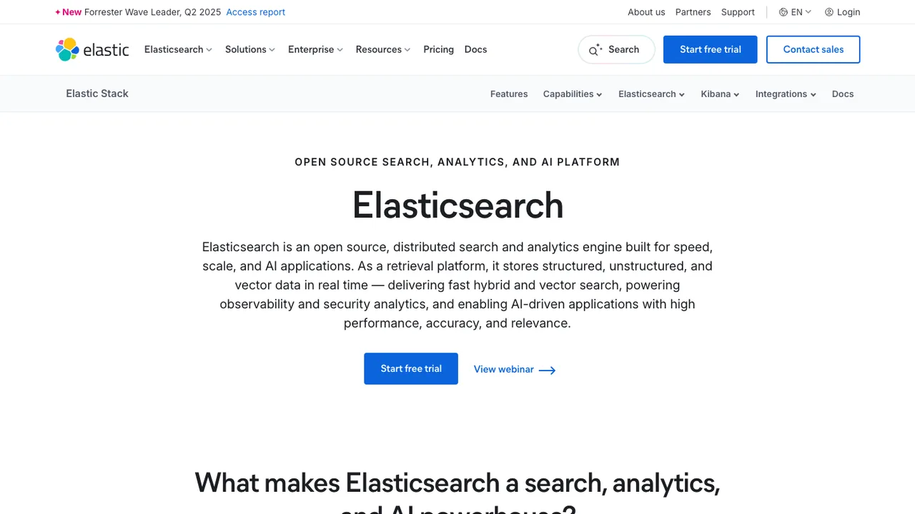 Elasticsearch screenshot