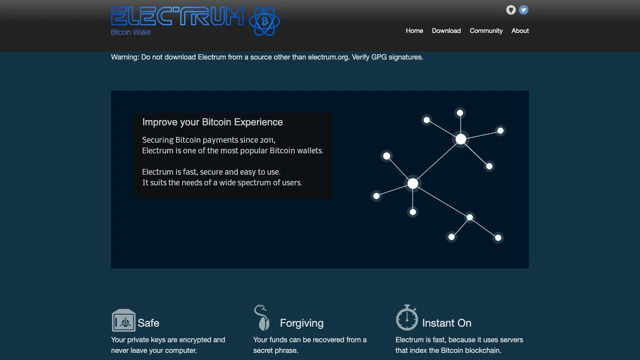 Electrum screenshot