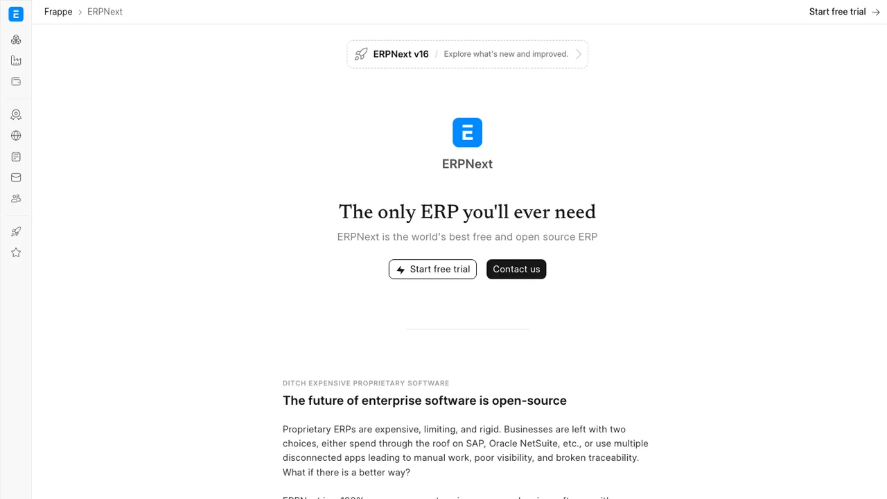 ERPNext screenshot