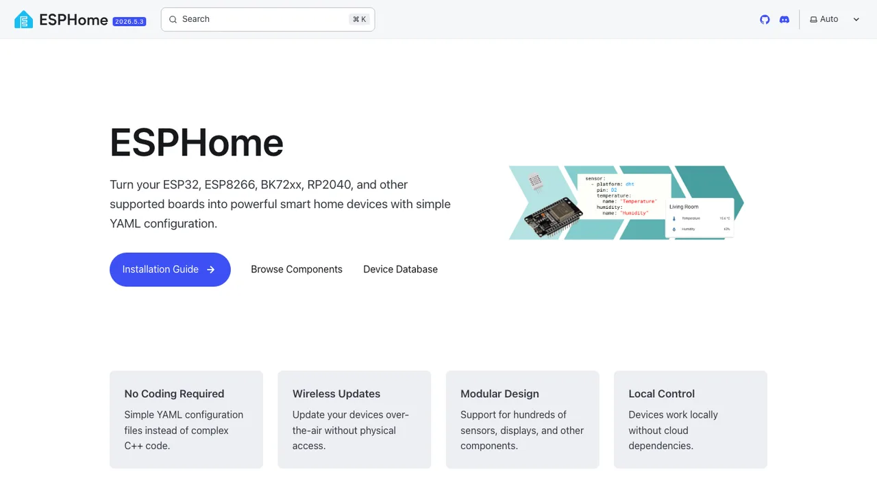 ESPHome screenshot