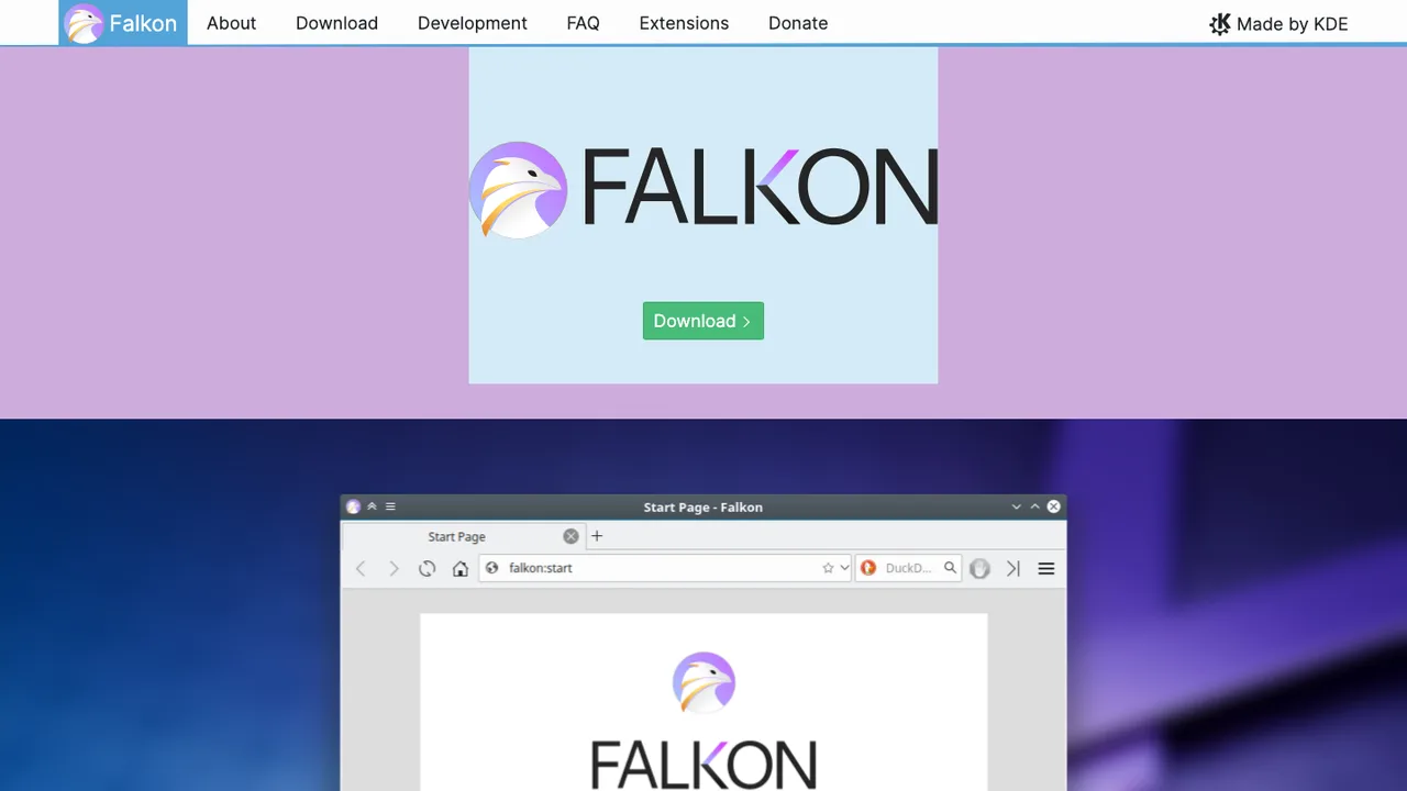 Falkon screenshot