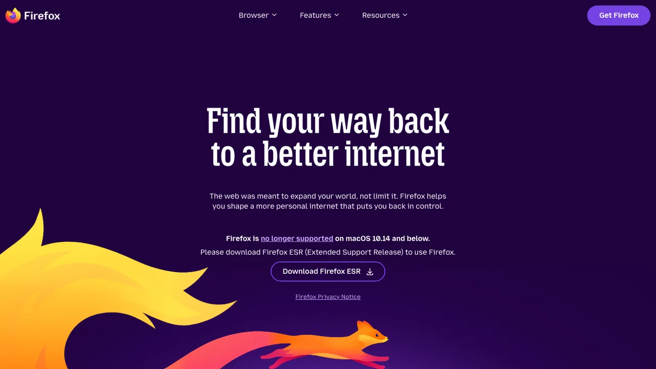 Mozilla Firefox, an open source web browser
