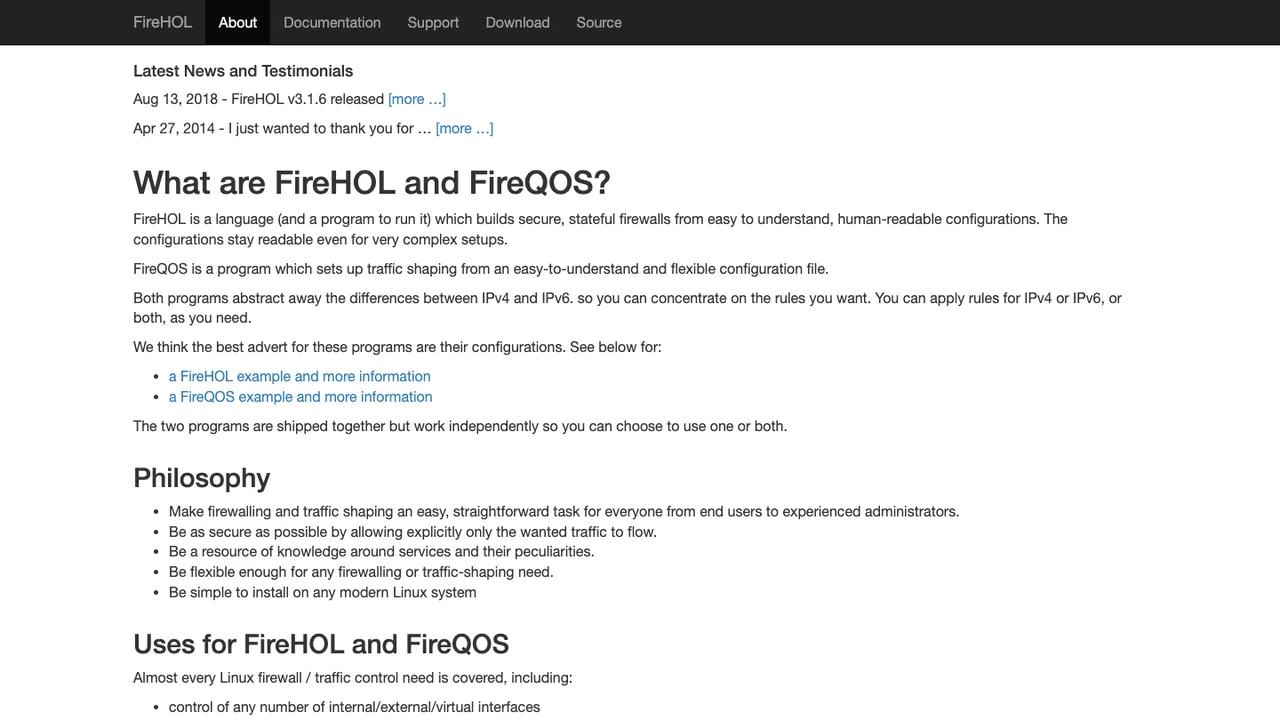 FireHOL screenshot