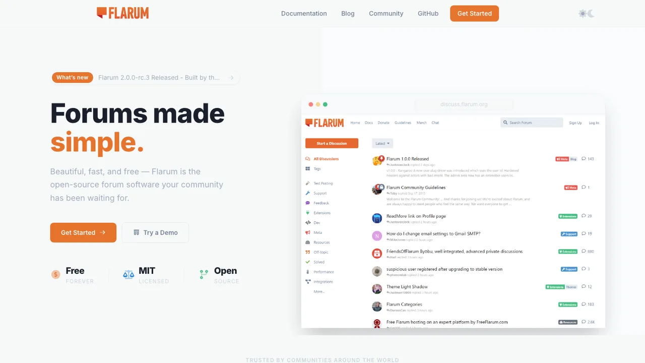 Flarum screenshot