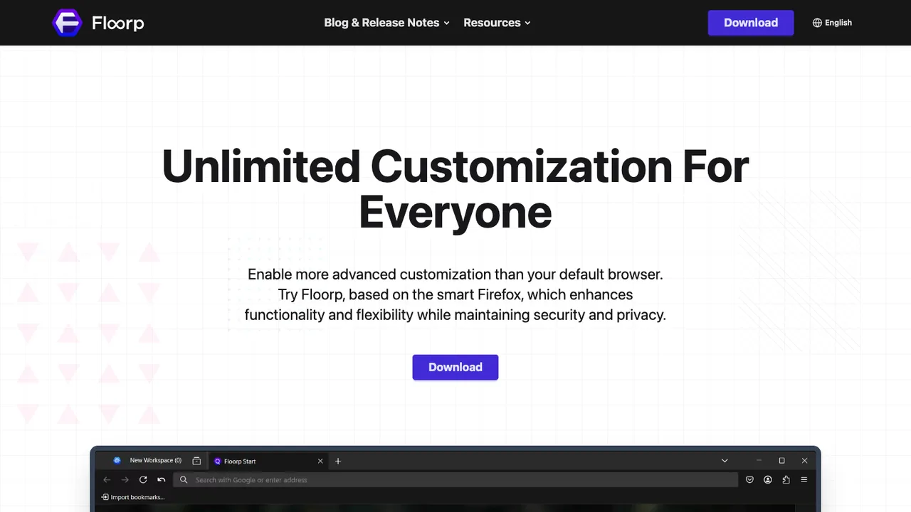 Floorp screenshot