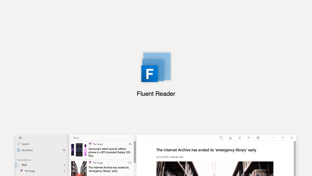 Fluent Reader screenshot