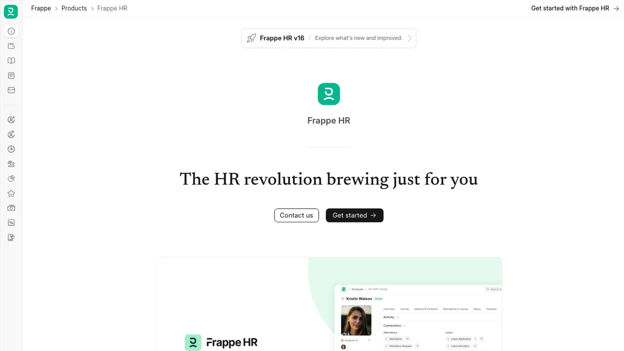 Frappe HR screenshot