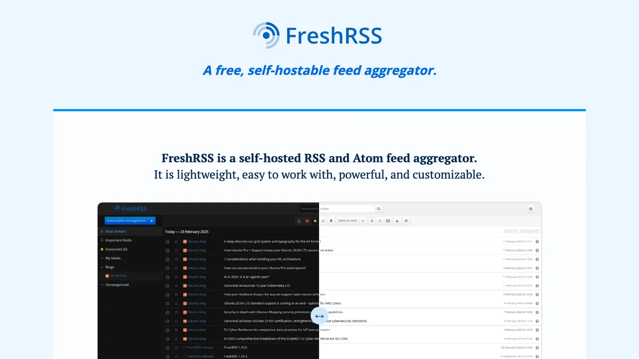 FreshRSS screenshot