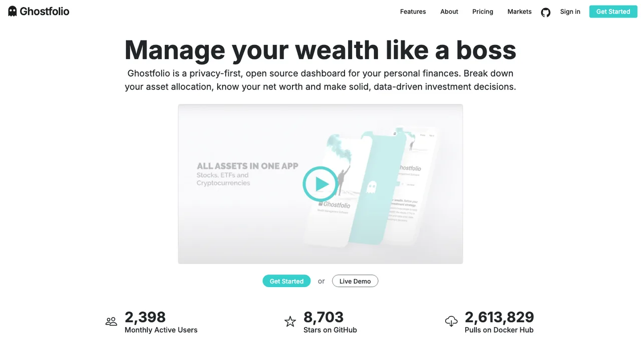 Ghostfolio screenshot