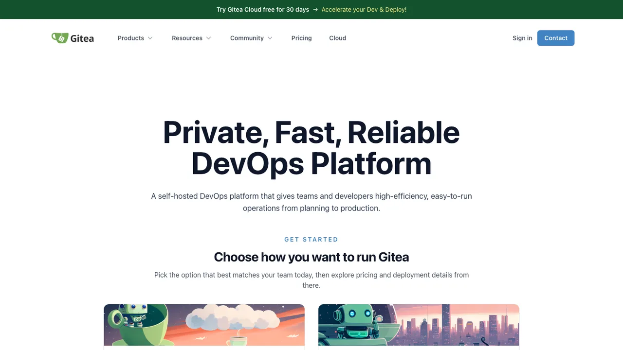 Gitea screenshot