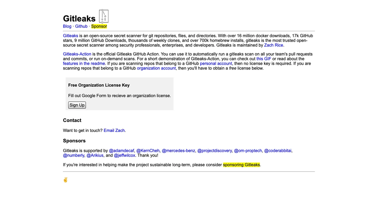 Gitleaks screenshot