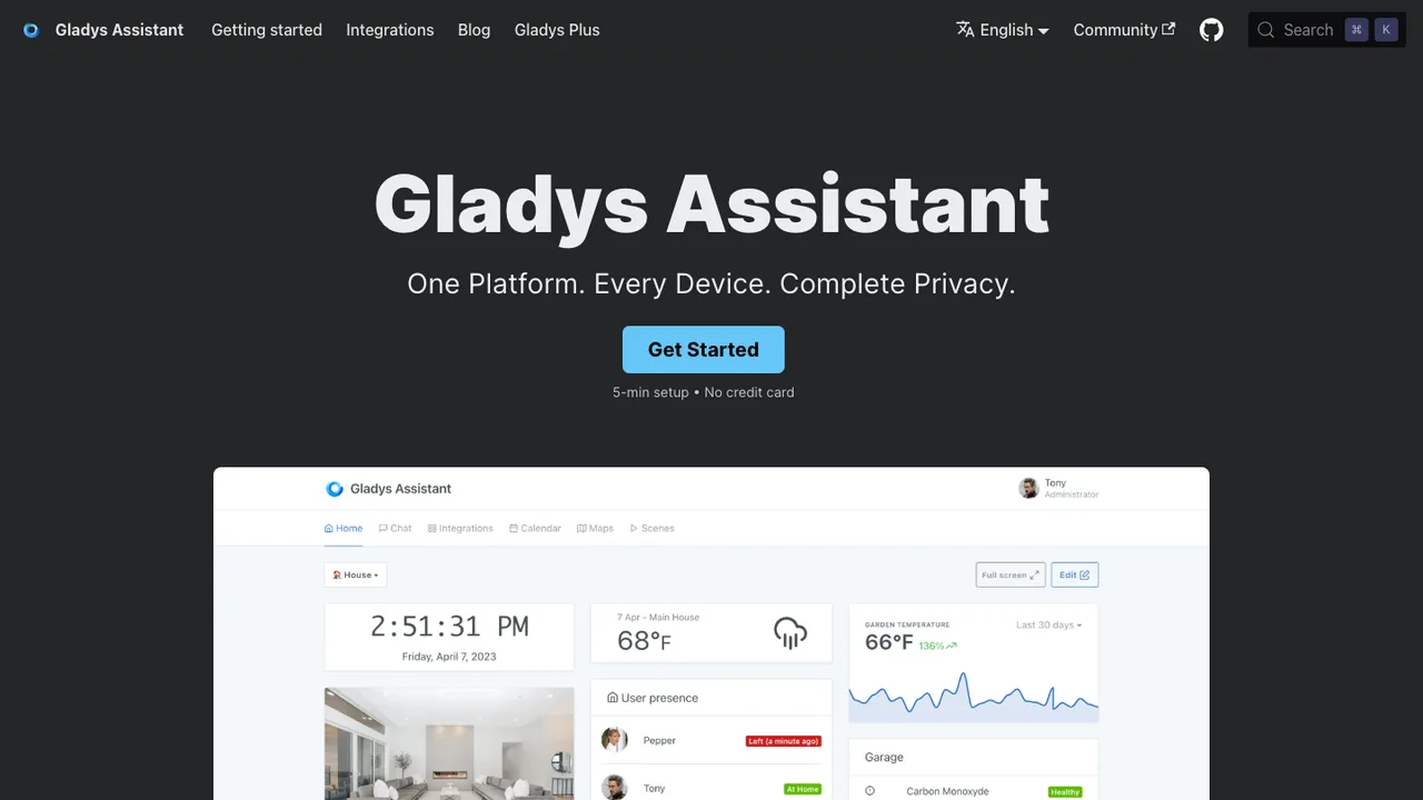 Gladys Assistant screenshot