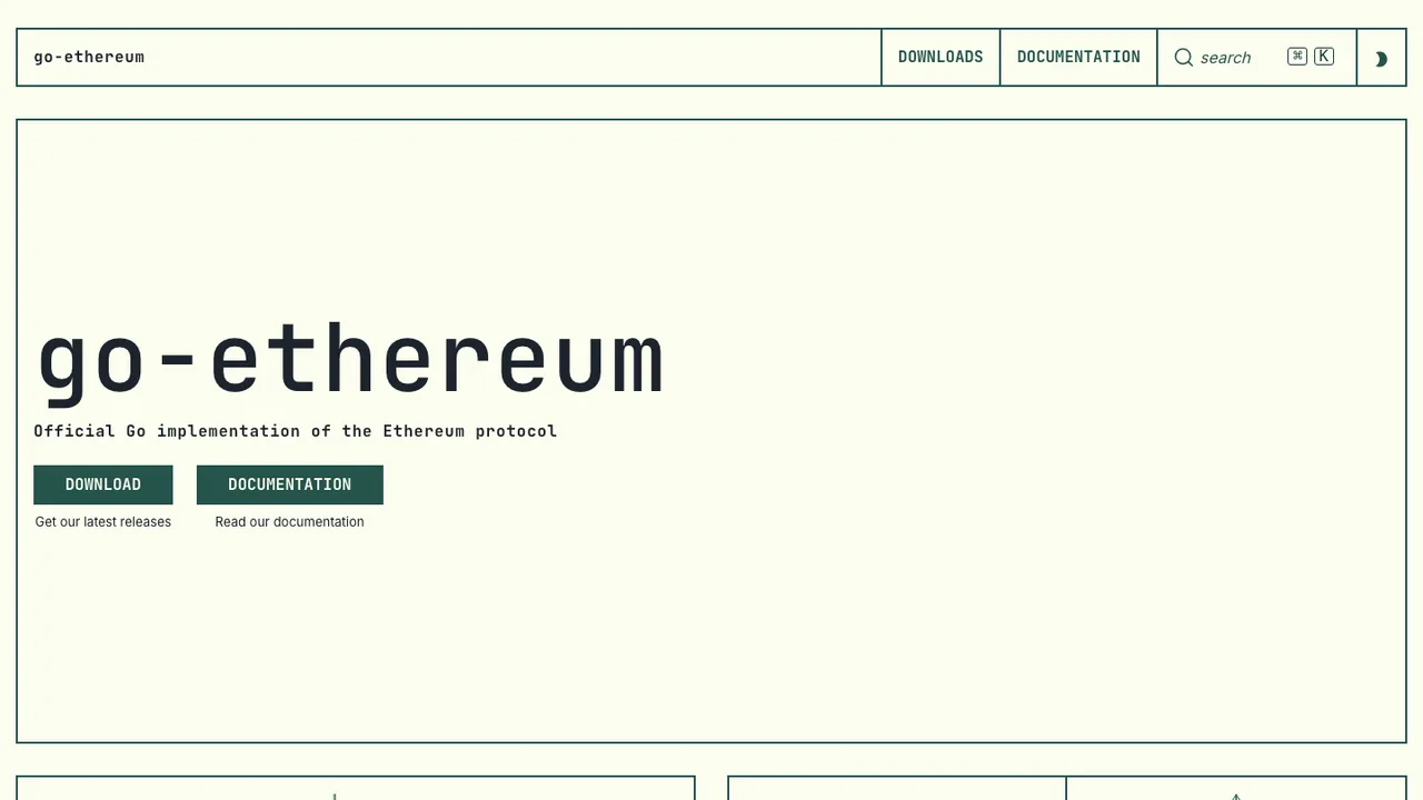Go Ethereum (Geth) screenshot