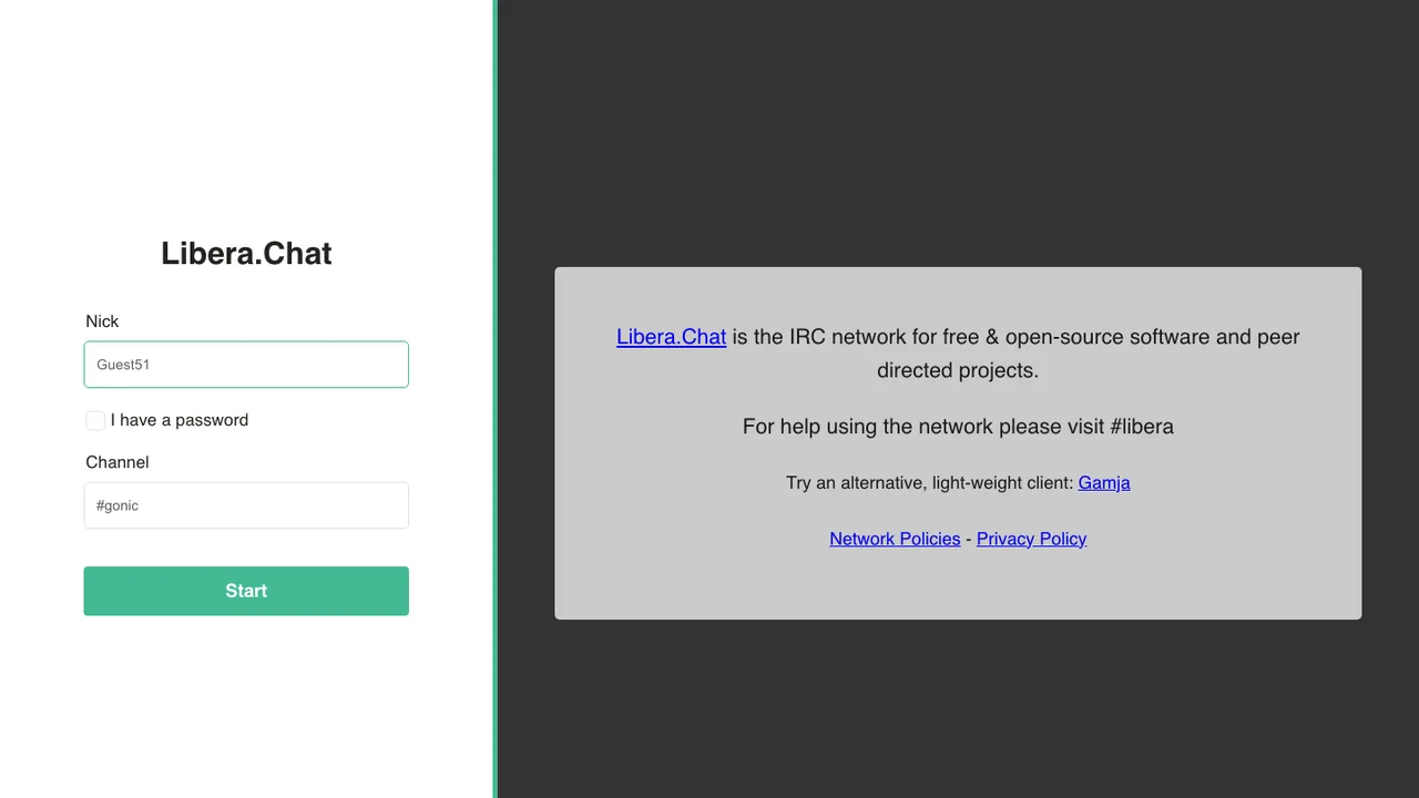 gonic screenshot