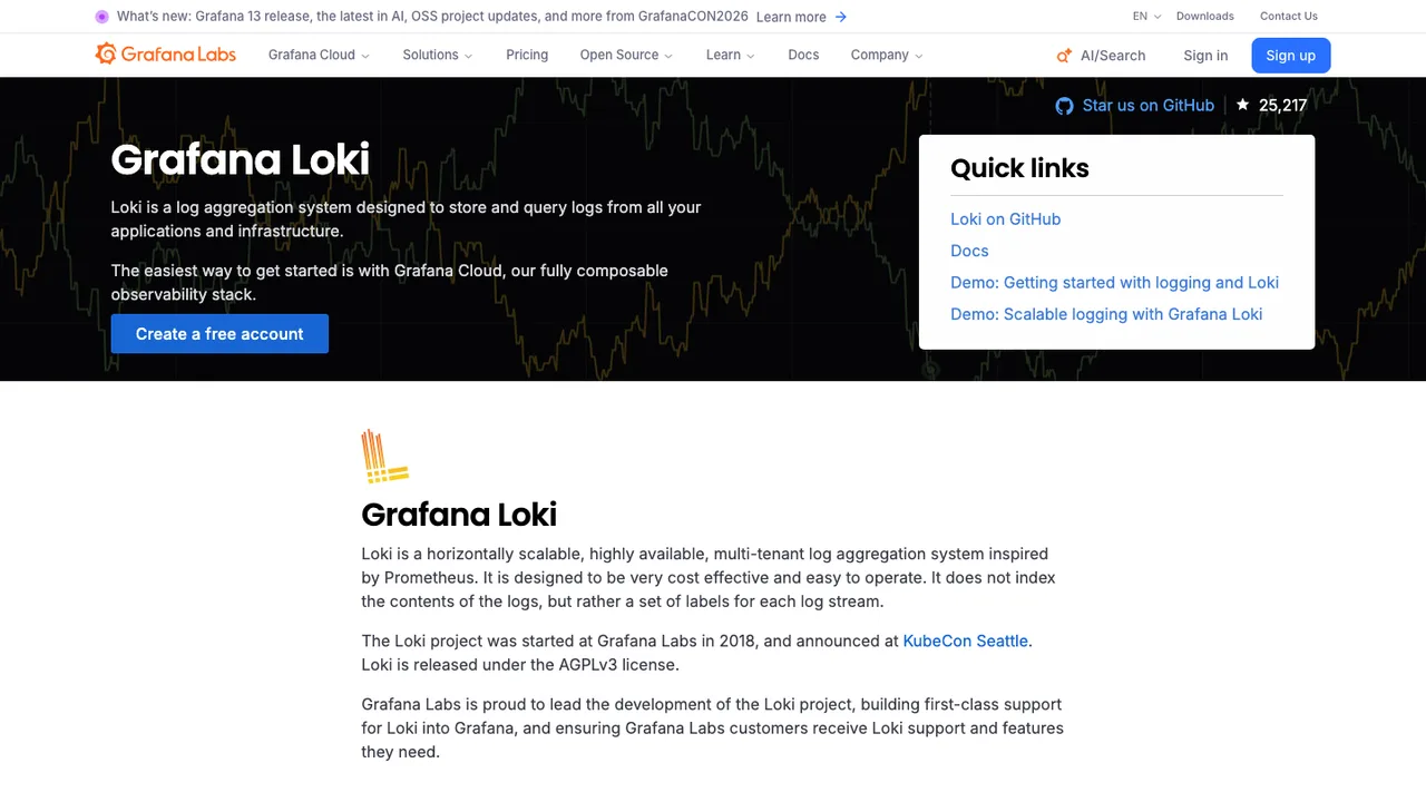 Grafana Loki screenshot