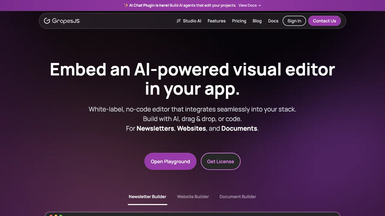 GrapesJS screenshot