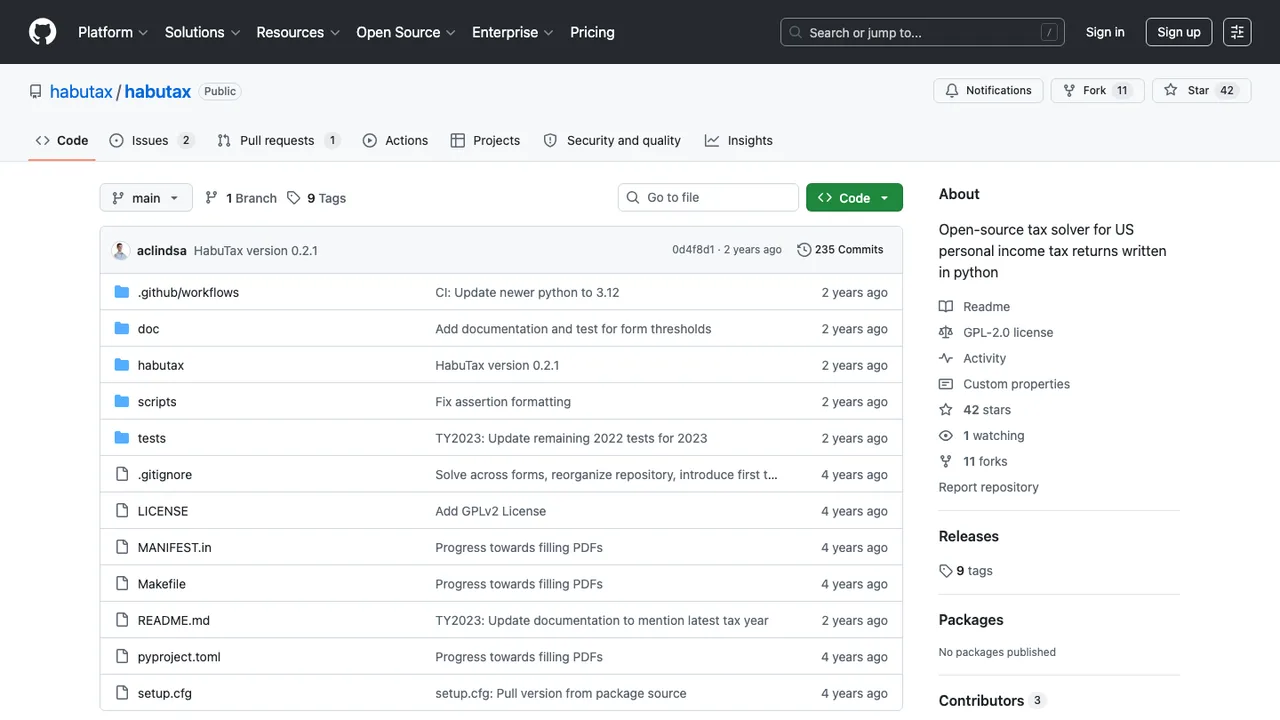 HabuTax screenshot